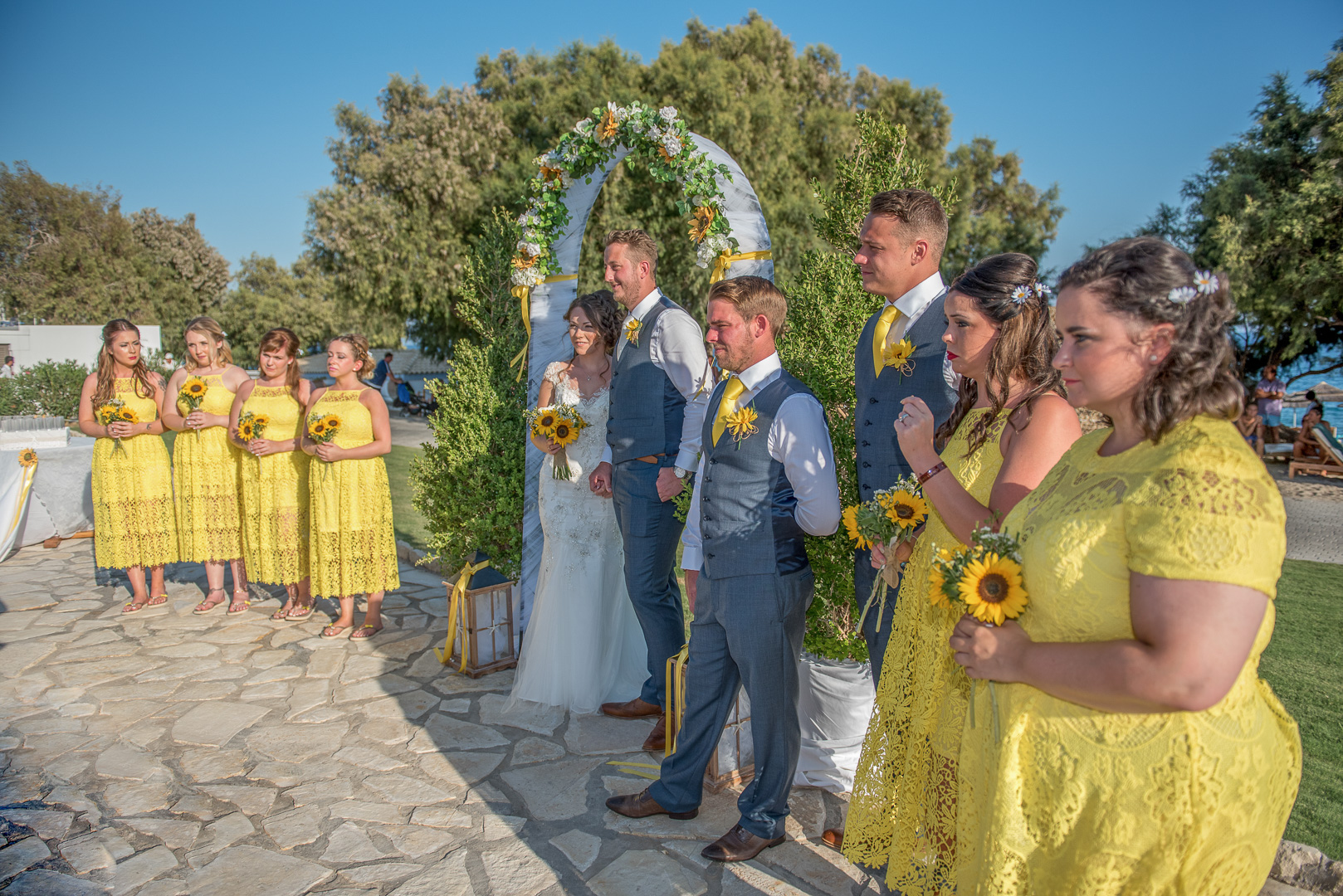 Wedding photo in Kos island, Blue Dome Mitsis hotel