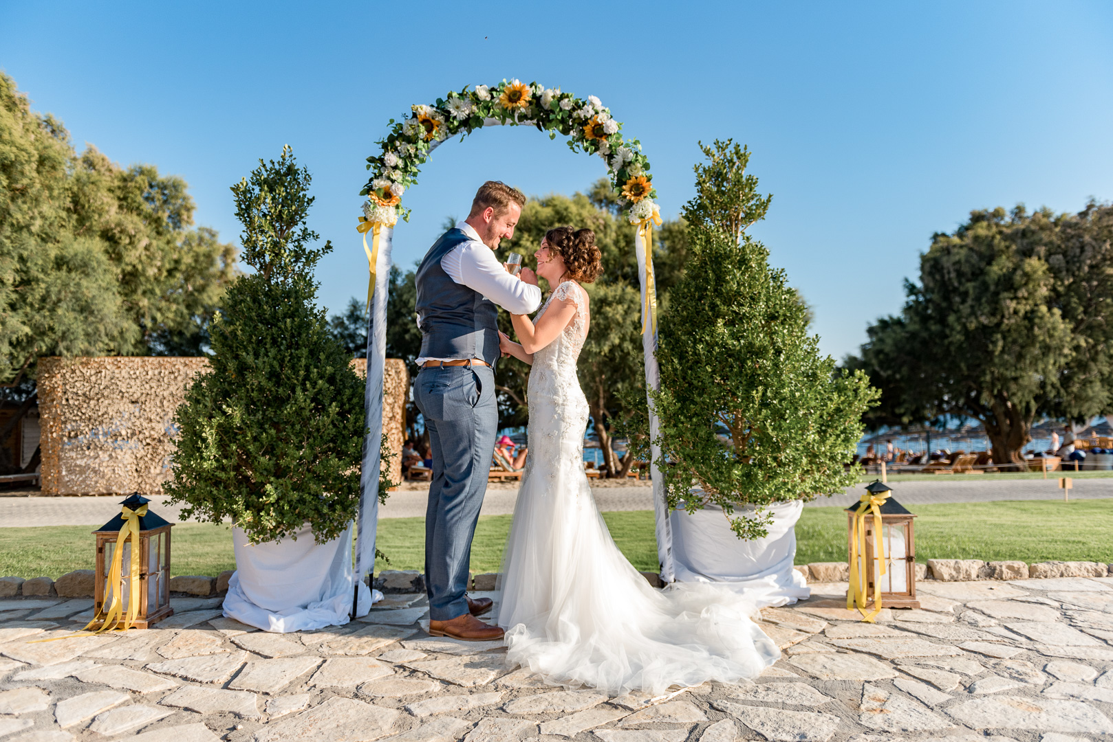 Wedding photo in Kos island, Blue Dome Mitsis hotel