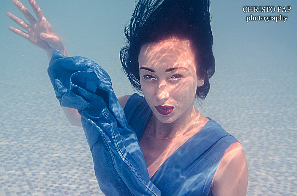 Underwater photographer in Greece