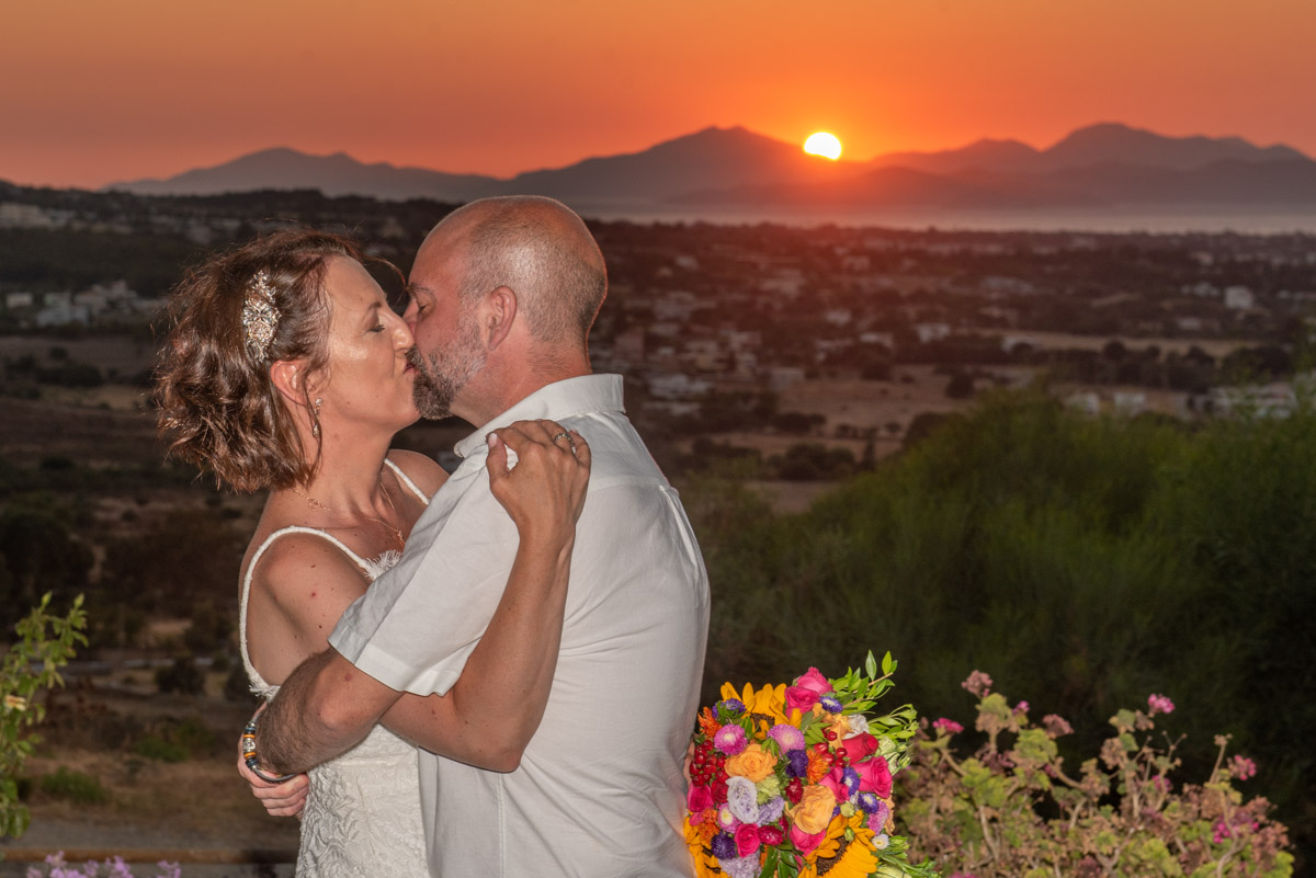 sunset wedding photography