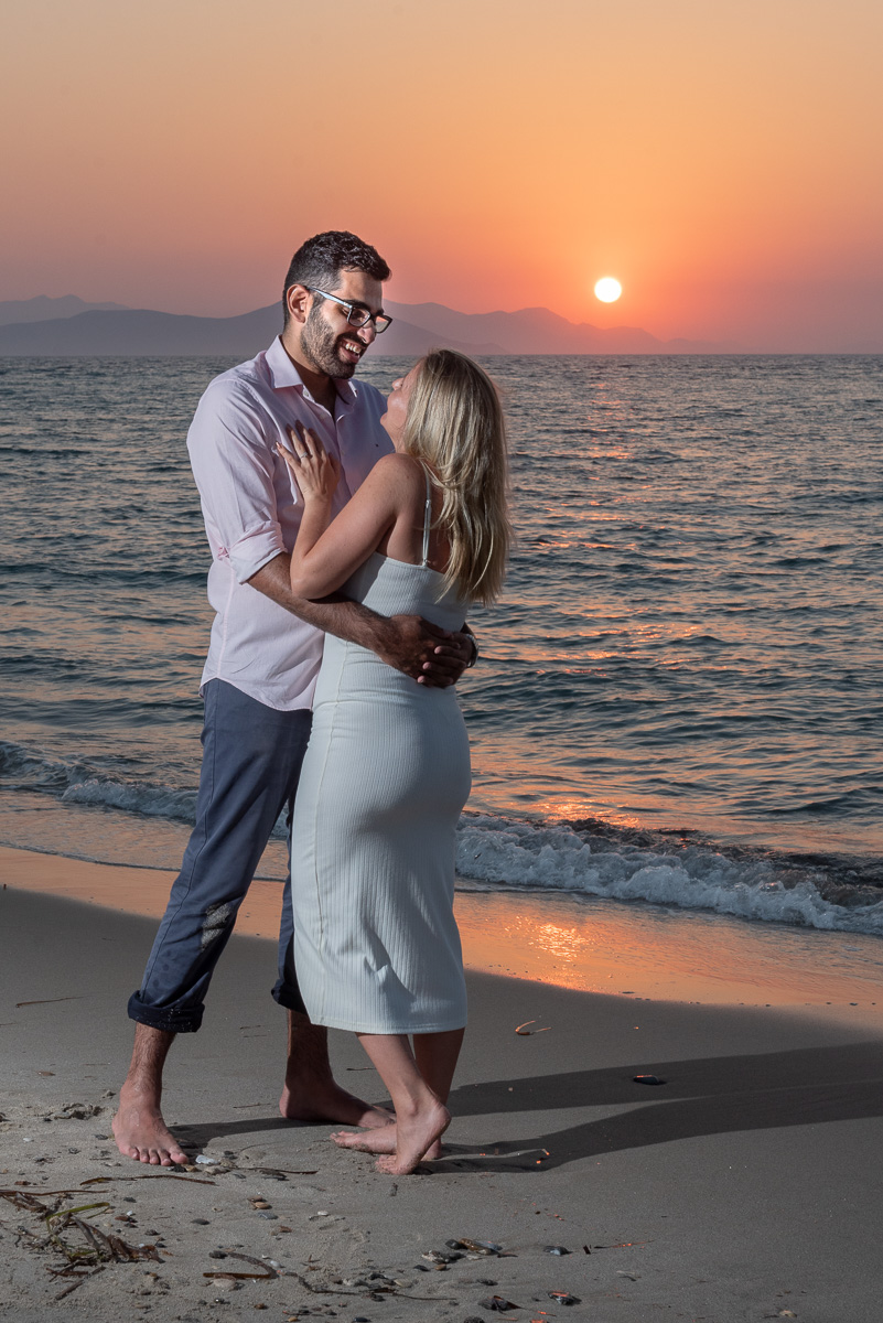 Sunset couple photo shoot séance photo