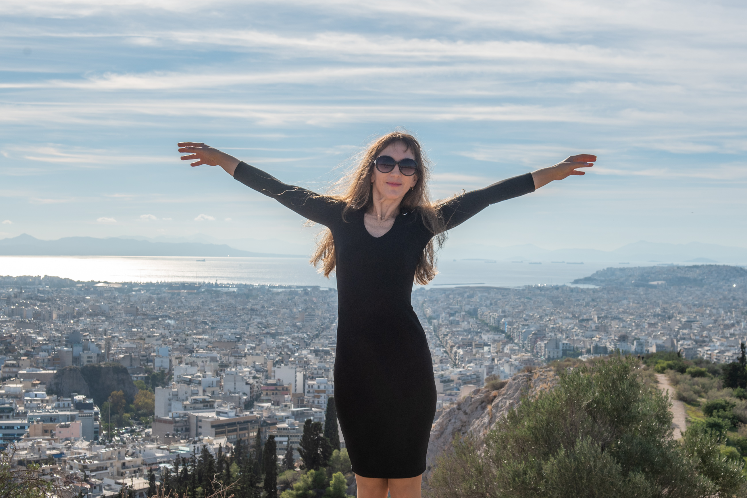 Athens photo shoot with view of Acropolis and Parthenon
