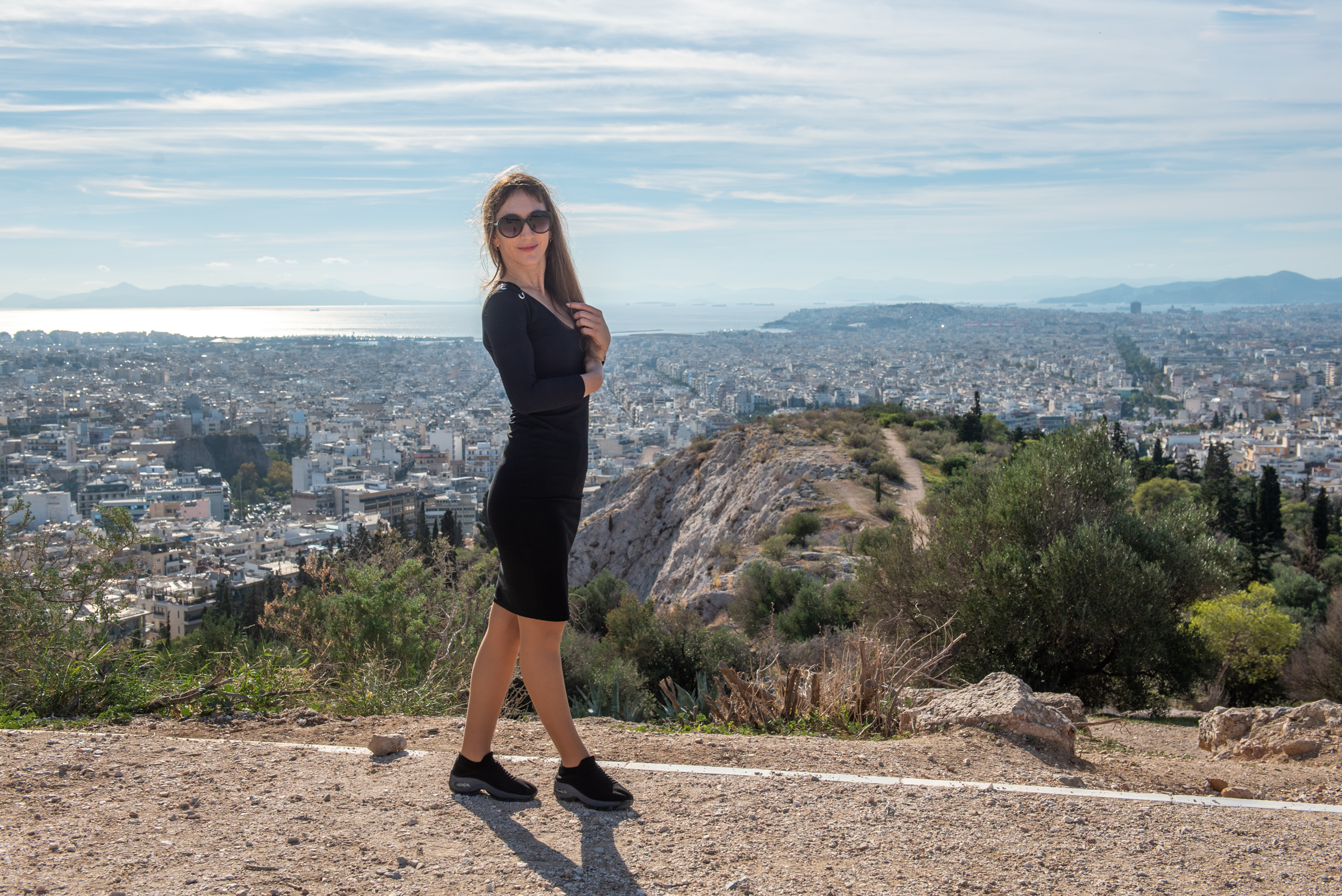 Athens photo shoot with view of Acropolis and Parthenon