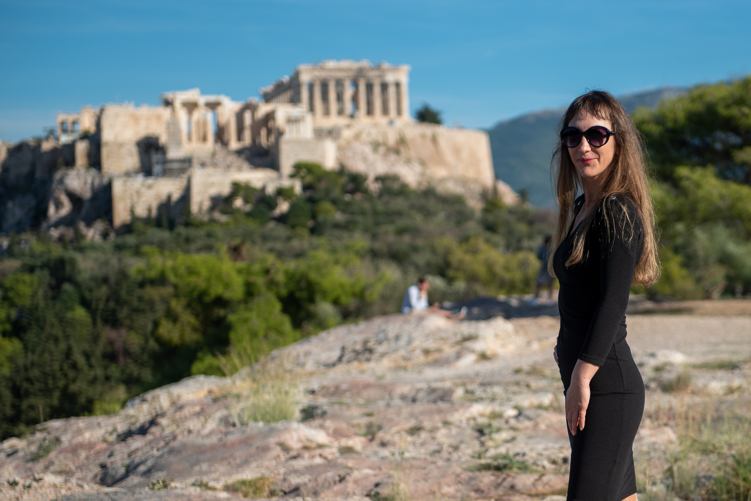 Athens photo shoot with view of Acropolis and Parthenon
