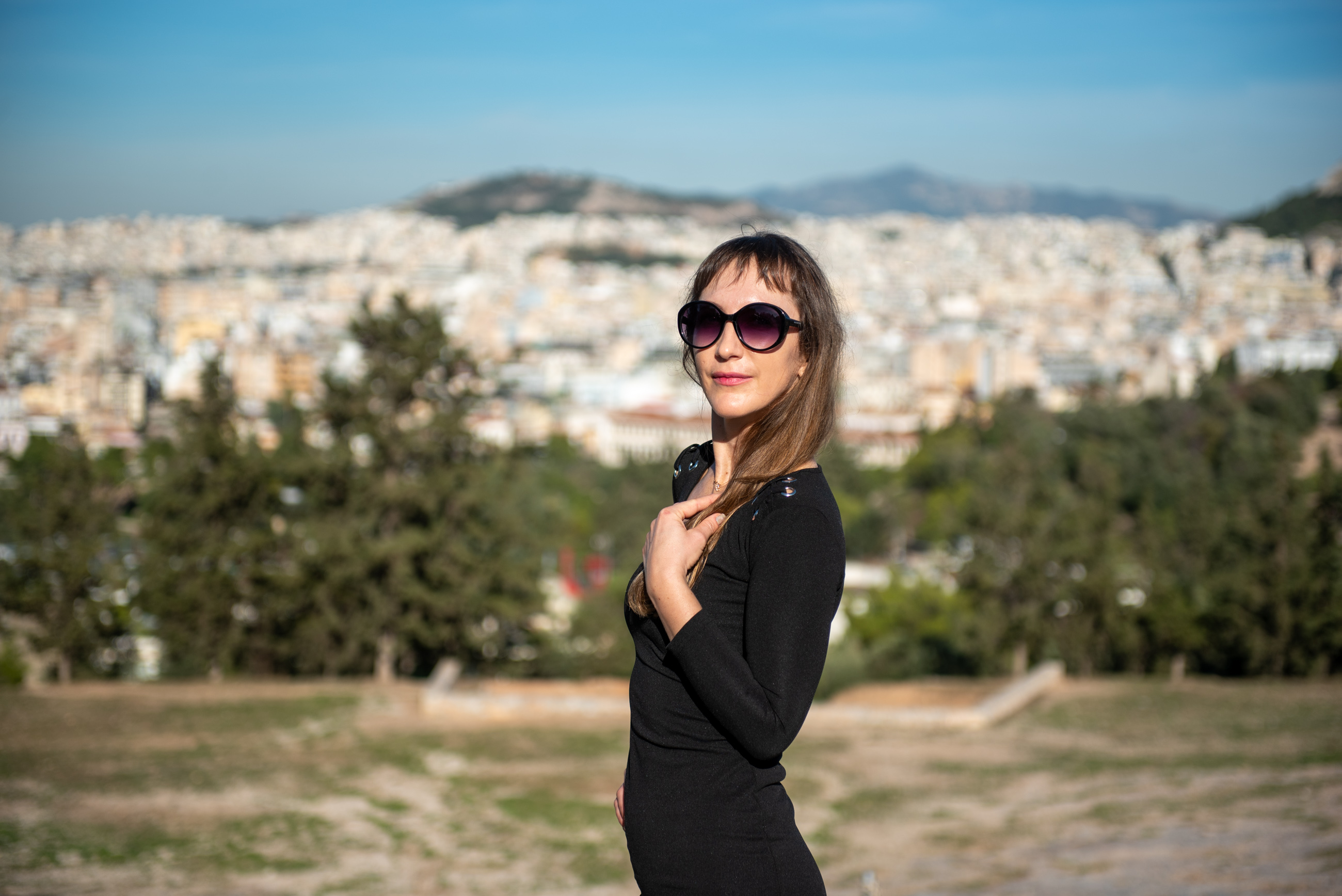 Athens photo shoot with view of Acropolis and Parthenon