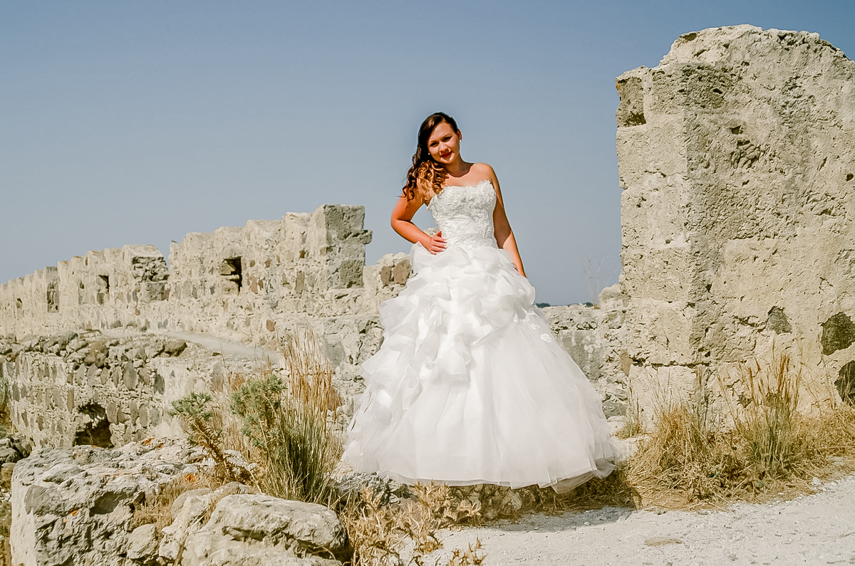 honeymoon photo shoot on Kos island
