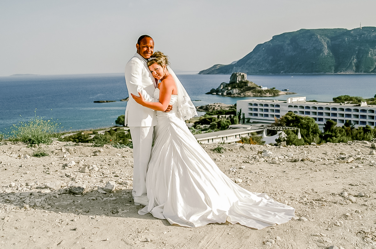 honeymoon photo shoot on Kos island