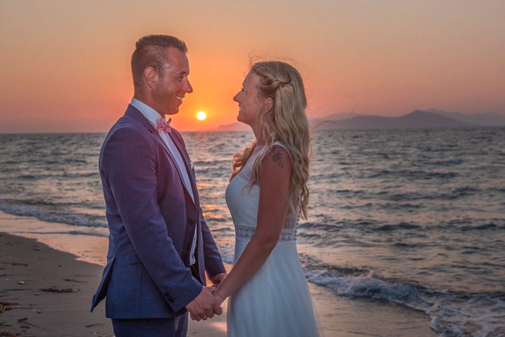 honeymoon photo shoot on Kos island