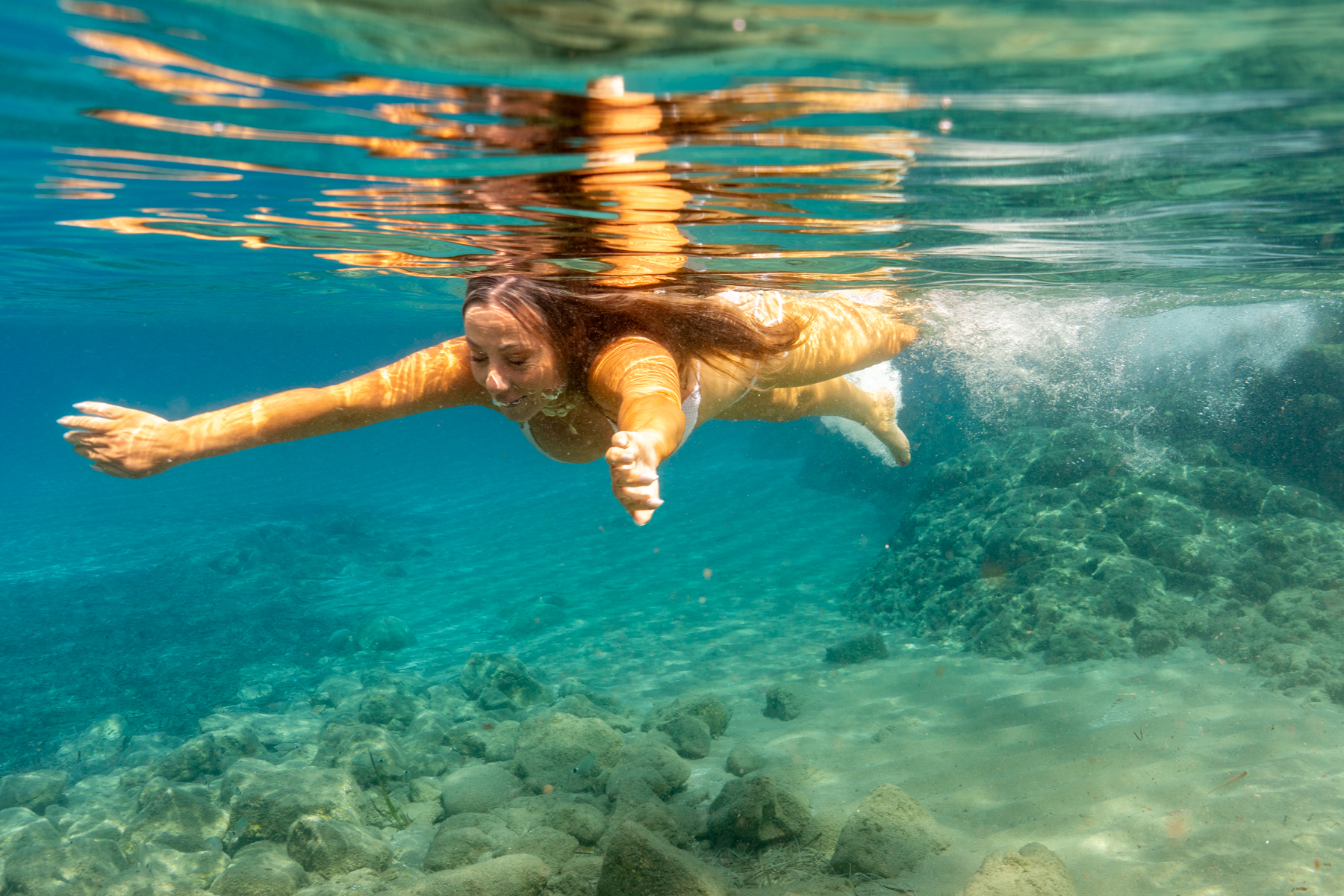 underwater photo shoot in Greece