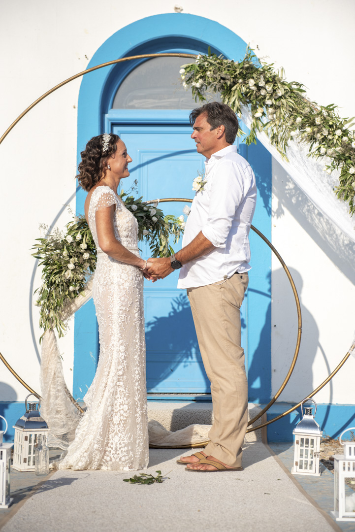 Bride and groom on the Kastri island in Kos