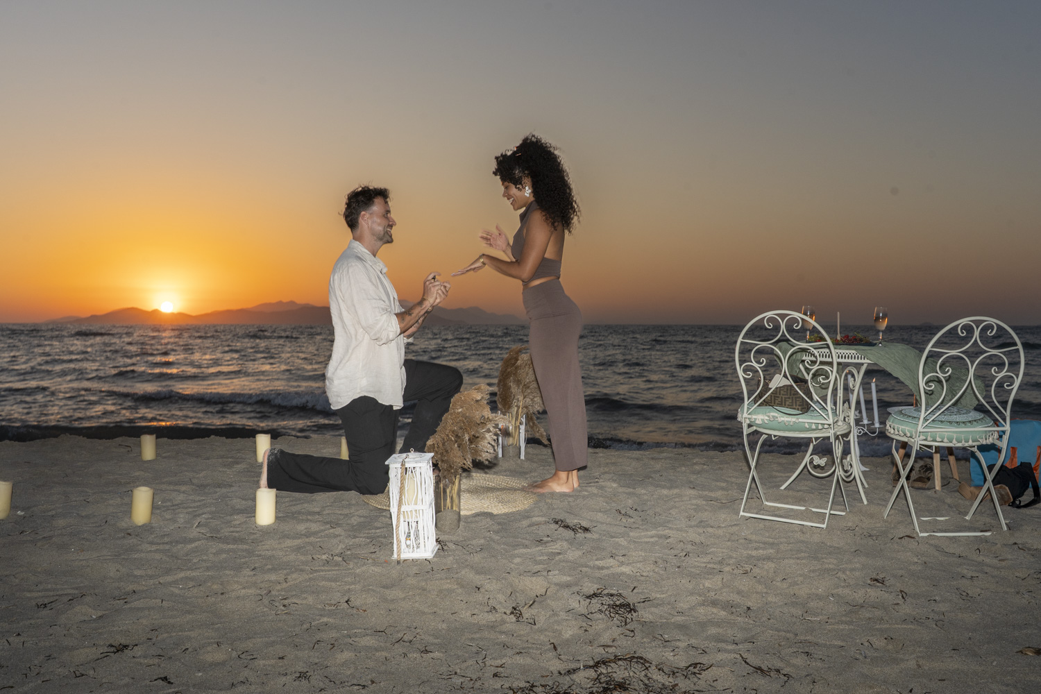 Romantic proposal in Kos