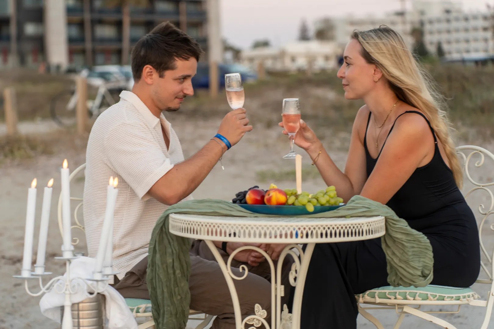 Picnic experience in Kos on the beach at sunset time