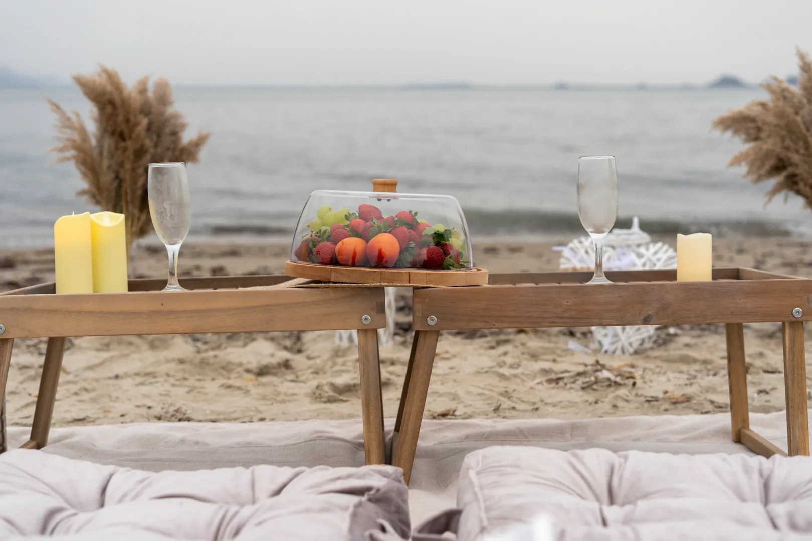 Picnic experience in Kos on the beach at sunset time
